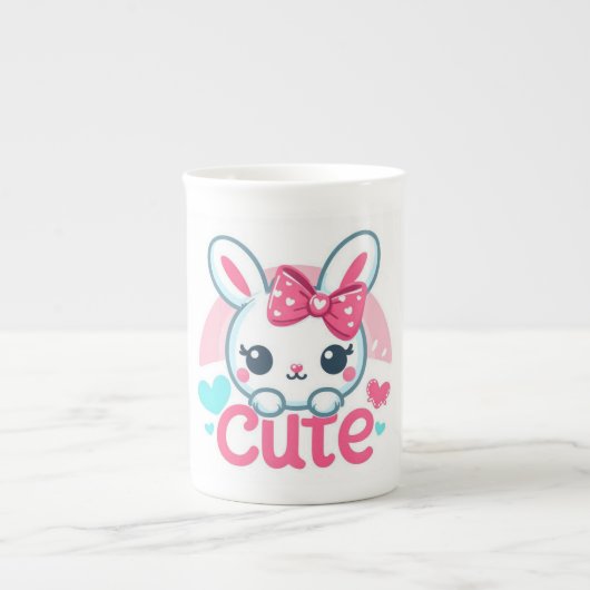「バニーブリスコーヒーカップ」 ボーンチャイナマグカップ (正面)