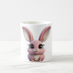 バニーブリス:愛らしいピンクのウサギのマグカップ コーヒーマグカップ