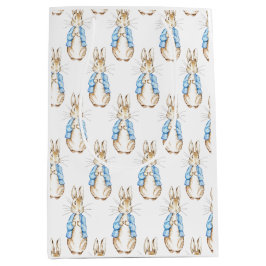 バニーブルーベビーシャワー ミディアムペーパーバッグ