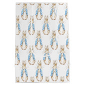 バニーブルーベビーシャワー ミディアムペーパーバッグ (裏面)