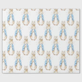 バニーブルーベビーシャワー ラッピングペーパー (フラット)