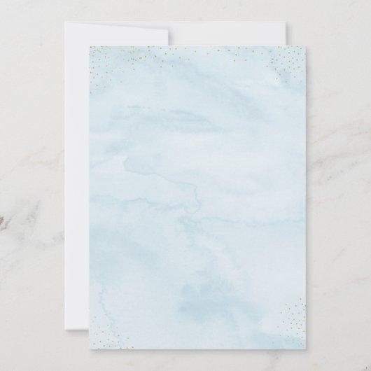 バニーブルーボーイグリーナリー誕生日 招待状 (裏面)