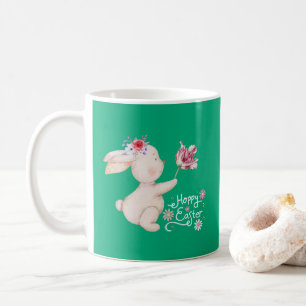 バニーブーケの花 コーヒーマグカップ