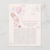 バニーベビーシャワーガールゲーム ポストカード (正面)