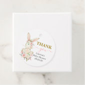 バニーベビーシャワーガールメッセージカード フェイバータグ (インサイチュ)