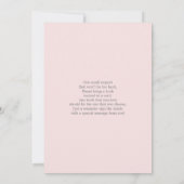 バニーベビーシャワーガール招待状 招待状 (裏面)