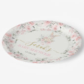 バニーベビーシャワーガール紙プレート ペーパープレート (アングル)