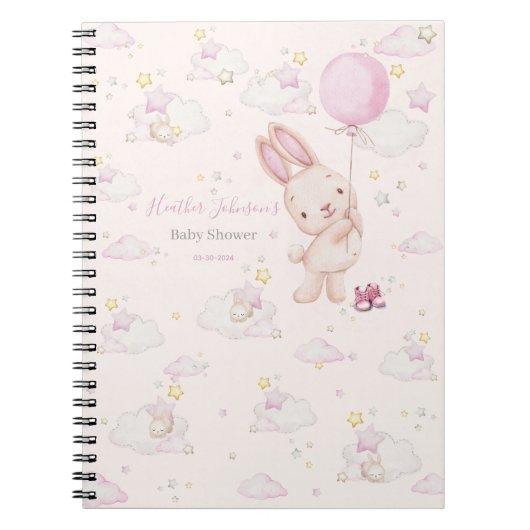 バニーベビーシャワーガール ノートブック (正面)