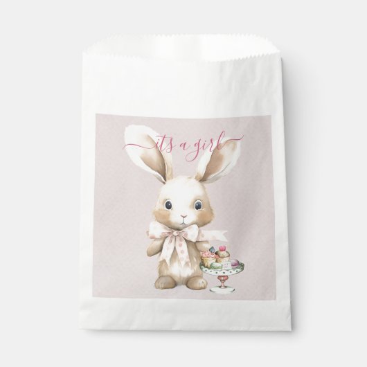 バニーベビーシャワーガール フェイバーバッグ (正面)