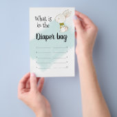 バニーベビーシャワーゲーム – おむつバッグ チラシ (ハンドル)