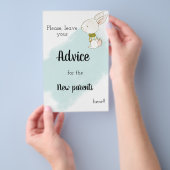 バニーベビーシャワーゲーム – アドバイス チラシ (ハンドル)