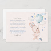 バニーベビーシャワーボーイ サンキューカード (正面/裏面)