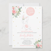 バニーベビーシャワー招待状いくつかのバニースペシャル 招待状 (正面)