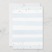 バニーベビーシャワー招待状ボーイ春ボホ 招待状 (裏面)