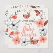 バニーベビーシャワー招待状 シーズンカード (正面/裏面)