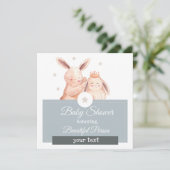 バニーベビーシャワー招待状 シーズンカード (スタンド正面)