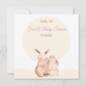 バニーベビーシャワー招待状 シーズンカード (裏面)