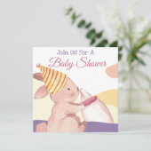 バニーベビーシャワー招待状 シーズンカード (スタンド正面)