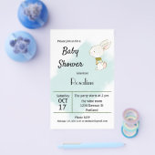 バニーベビーシャワー招待状 チラシ (シングル)