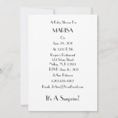 バニーベビーシャワー招待状 招待状 (裏面)