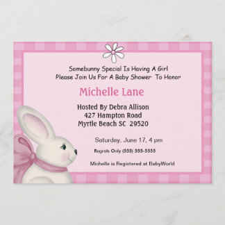 バニーベビーシャワー招待状 招待状