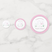 バニーベビーシャワー春ピンクガール コンフェッティ (正面)