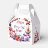 バニーベリーファースト誕生日ストロベリーパーティー- フェイバーボックス (裏面サイド)