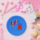 バニーホットエアバルーン#1紙プレート ペーパープレート (パーティー)