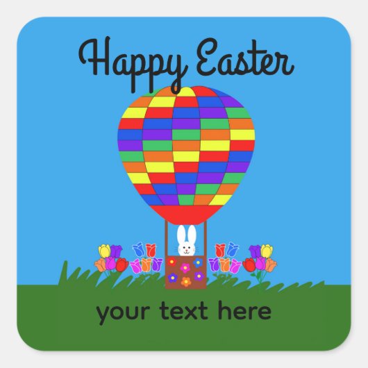 バニーホットエアバルーン#3-2シール スクエアシール (正面)