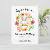 バニーホップオンオーバーパステル誕生日パーティー 招待状 (スタンド正面)