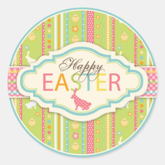 バニーホップステッカーR2 ラウンドシール (正面)