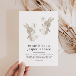 バニーボーイジョイント誕生日招待状 招待状