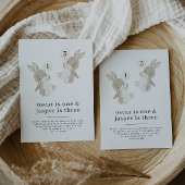 バニーボーイジョイント誕生日招待状 招待状