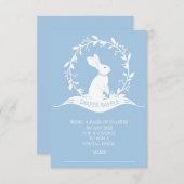 バニーボーイズ赤ちゃんシャワーおむつラッフルチケット 招待状 (正面/裏面)