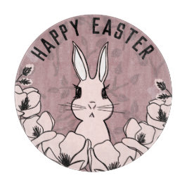 バニーマグノリアフラワーイースター カッティングボード