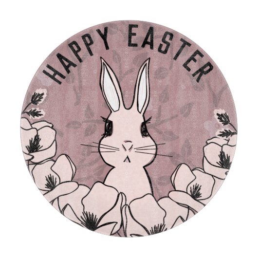 バニーマグノリアフラワーイースター カッティングボード (正面)