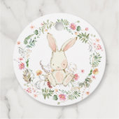 バニーメッセージカード、ウサギメッセージカード フェイバータグ (裏面)