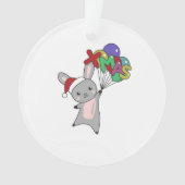 バニーメリークリスマスウィンターアニマルウサギ オーナメント (正面)