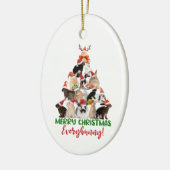 バニーメリークリスマス セラミックオーナメント (左)