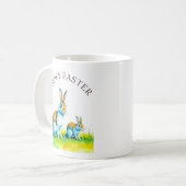 バニーモダンラビットイースター コーヒーマグカップ (正面左)