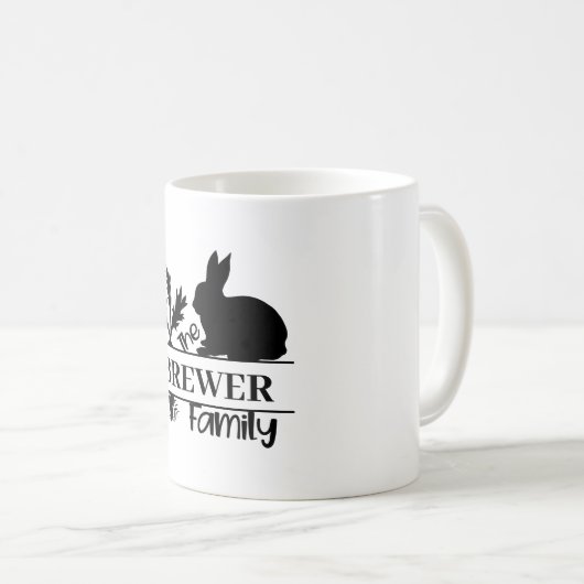 バニーモノグラムクラシックマグ コーヒーマグカップ (正面右)