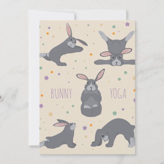 バニーヨガ 招待状 (正面)