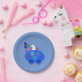 バニーライディングエッグカー#2紙プレート ペーパープレート (パーティー)