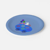 バニーライディングエッグカー#2紙プレート ペーパープレート (アングル)