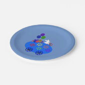 バニーライディングエッグカー#3紙プレート ペーパープレート (アングル)