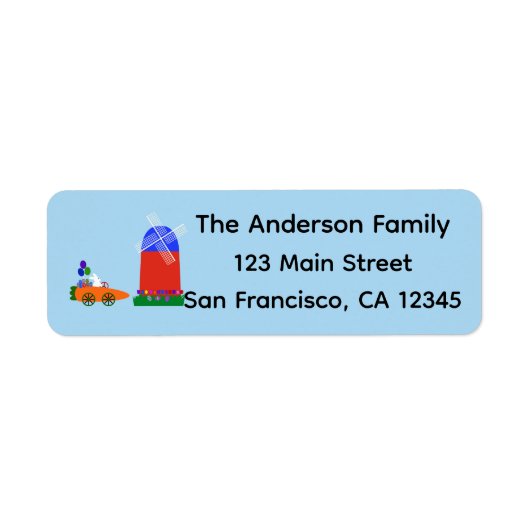 バニーライディングキャロットカー#4差出人住所ラベル ラベル (正面)