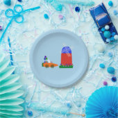 バニーライディングキャロットカー#4紙プレート ペーパープレート (パーティー)