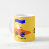 バニーライディングニンジン車#1マグ コーヒーマグカップ (正面左)