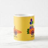 バニーライディングニンジン車#3マグ コーヒーマグカップ (中央)