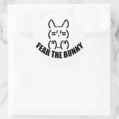 バニーラウンドステッカーx 6 ラウンドシール (バッグ)